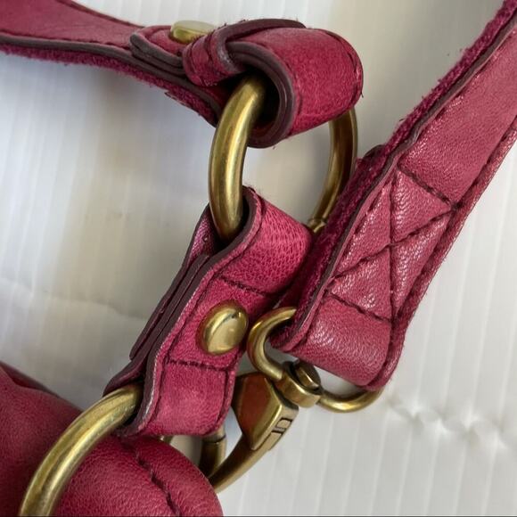 Fossil red leather front flap crossbody - Picture 7 of 16